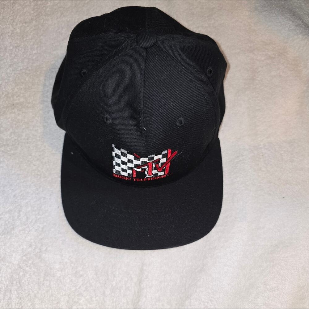 MTV Black Cap with Red Logo NWOT